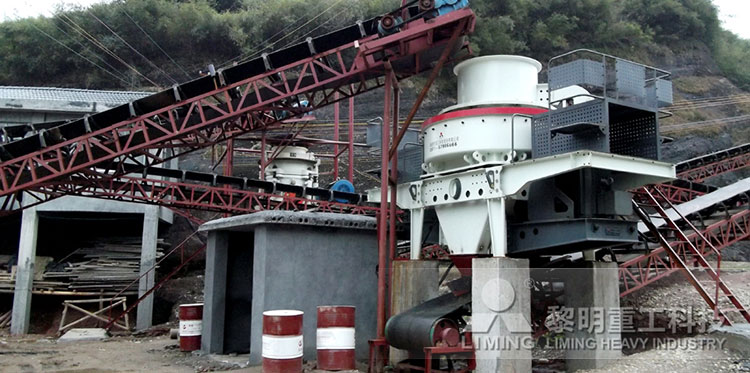日产5000方石灰石制砂项目现场